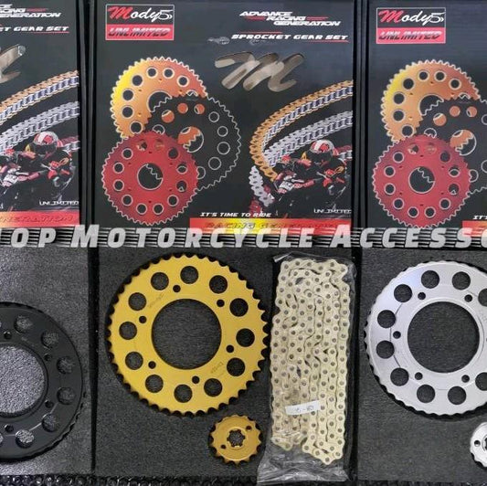 MODY5 SPROCKET AND CHAINSET FOR YAMAHA SNIPER 150/155