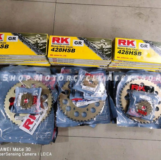 RK SPROCKET AND CHAINSET GOLD ONLY