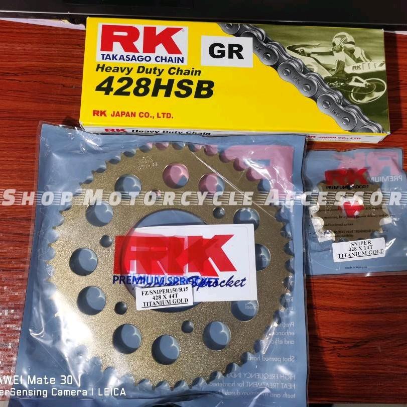 RK SPROCKET AND CHAINSET GOLD ONLY