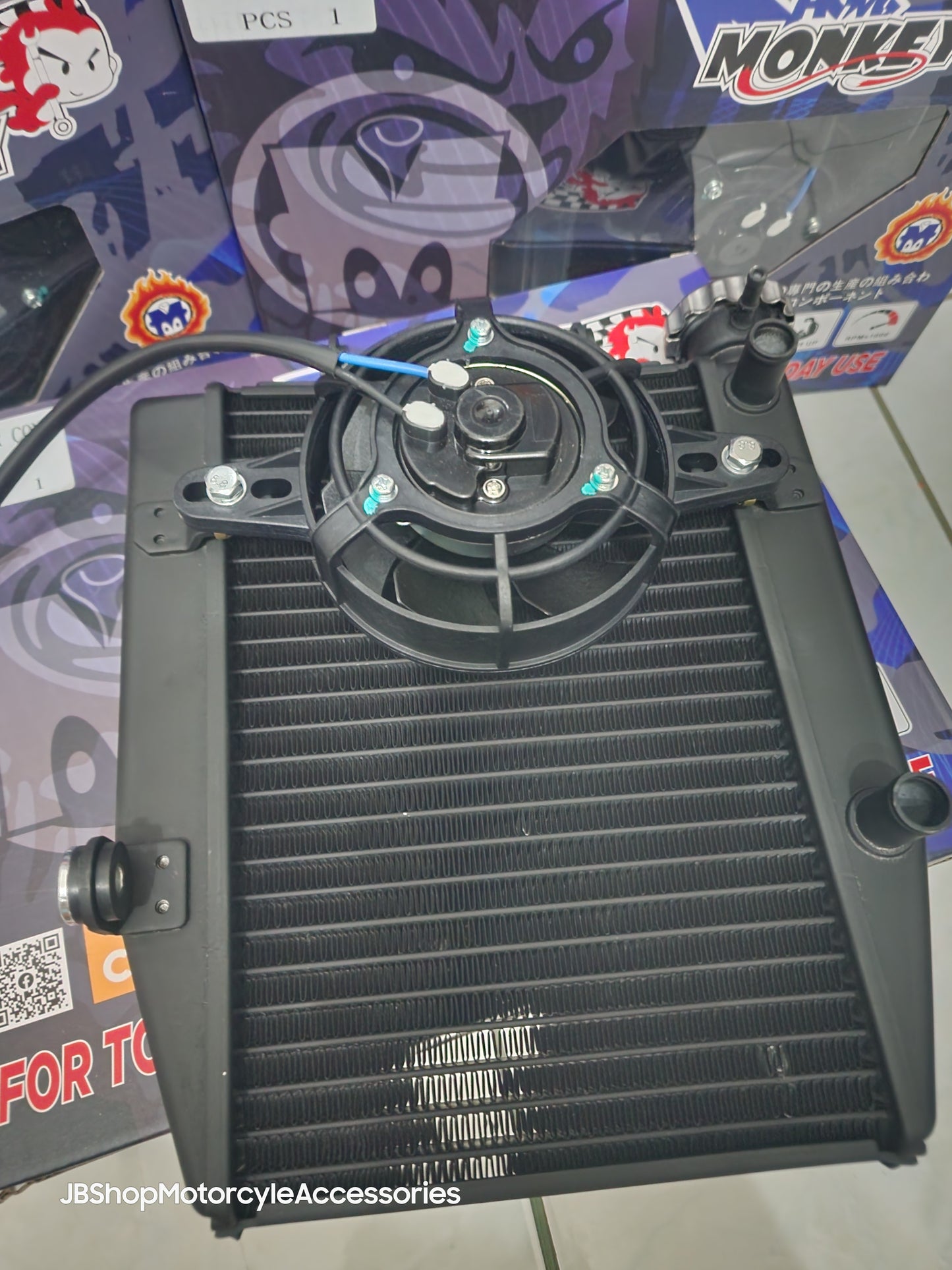 RACING MONKEY BIG RADIATOR WITH FAN FOR YAMAHAMA SNIPER 155